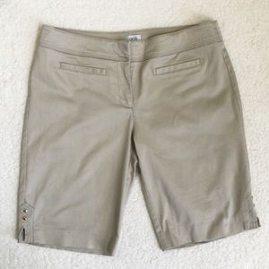 Cache Khaki Tan Bermuda Shorts Sz 8